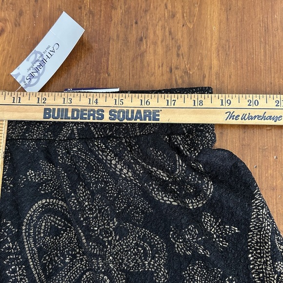 CATHERINES New Black Metallic Gold MAXI SKIRT 1X 18 20 Whimsigoth Witchy Sparkle - Picture 16 of 16